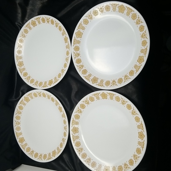 Corelle Butterfly Gold Dinner Plates - Picture 2 of 11